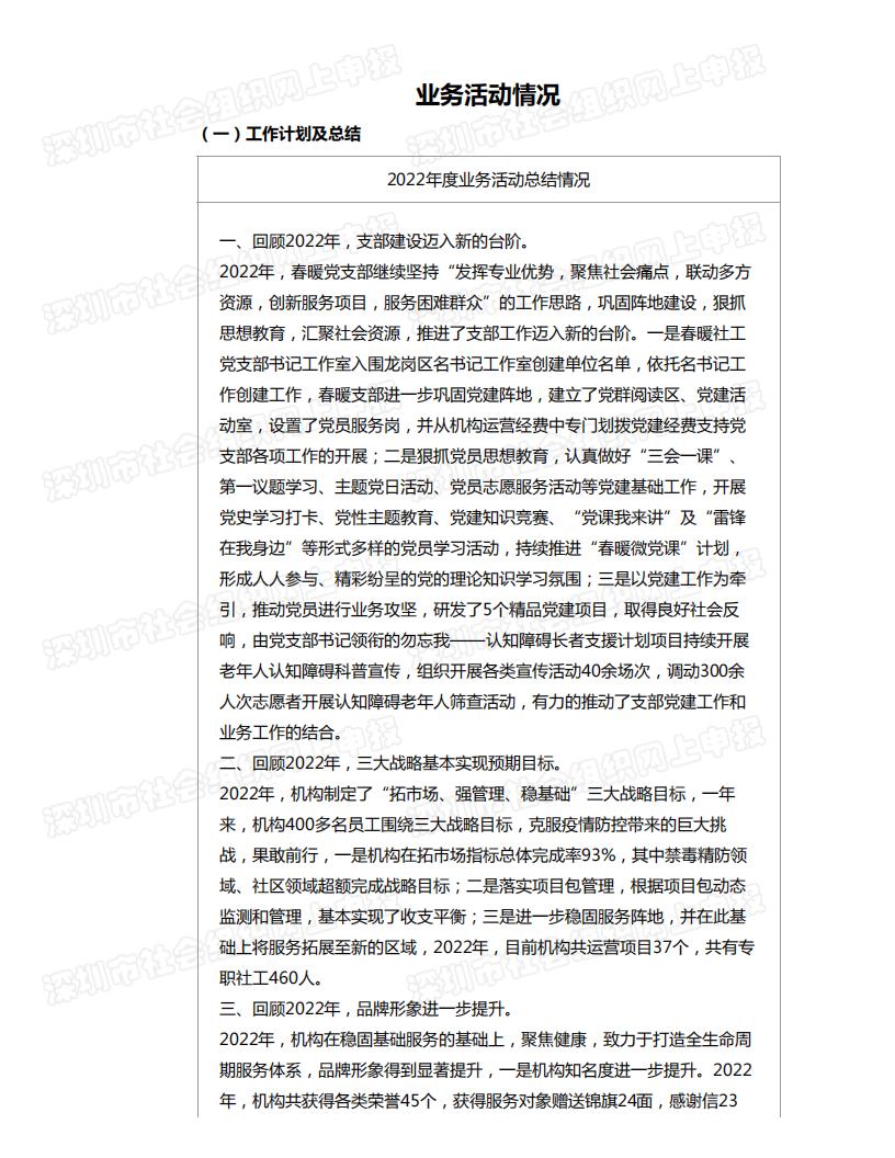 春暖社工2022年度工作报告书