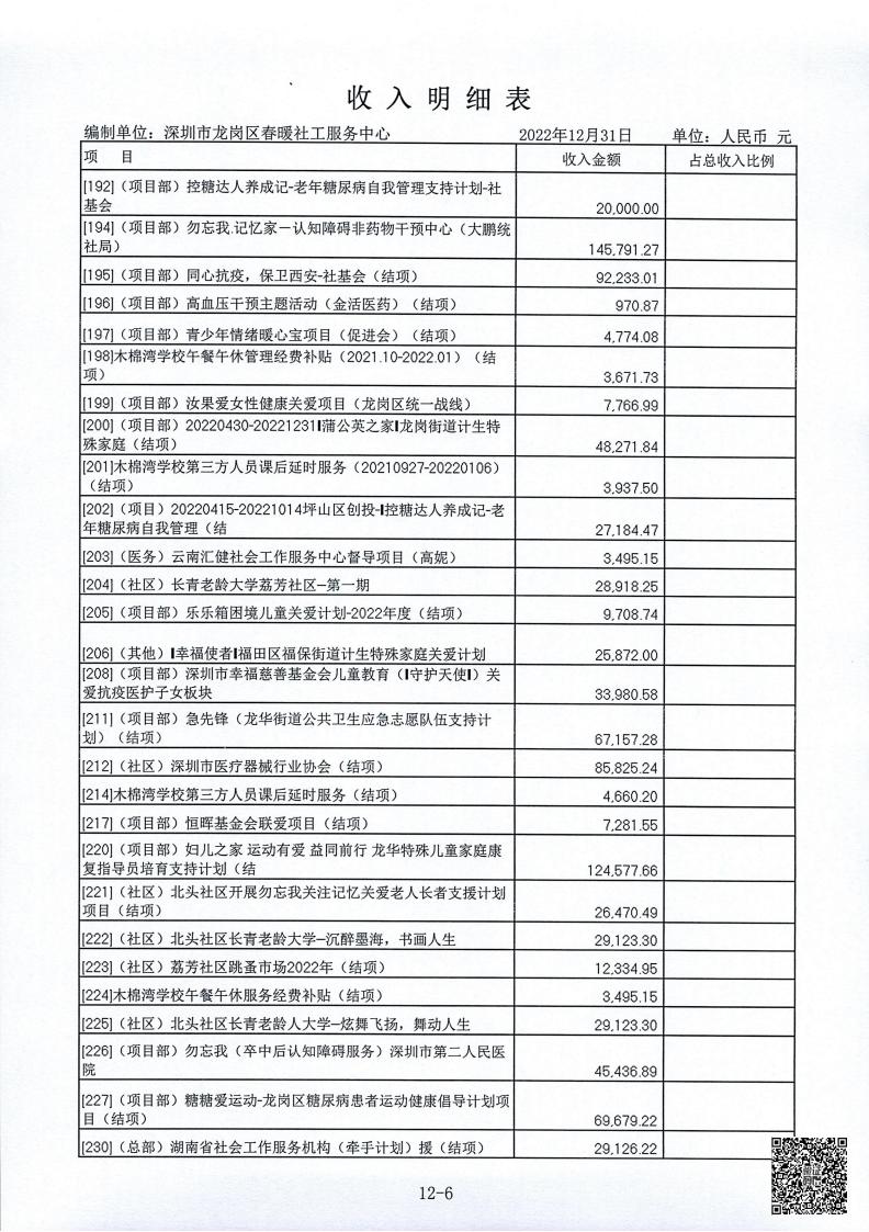 春暖社工2022年度财务审计报告