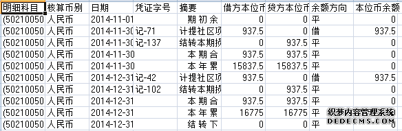 凤凰社区2014年11-12月收入支出明细帐