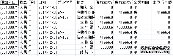 大芬社区2014年11-12月收入支出明细帐